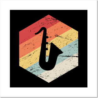 Retro Vintage Saxophone Icon Posters and Art